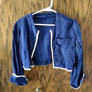 Vintage Sailor-Inspired Navy Blue Jacket